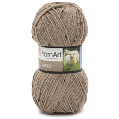Пряжа YarnArt Tweed 100гр 300м (30% шерсть, 60% акрил, 10% вискоза) (227 кофе с молоком) 5 мотков