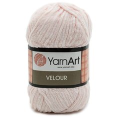 Пряжа YarnArt Velour 100г 170м (100% микрополиэстер) (866 нежно-розовый) 5 мотков