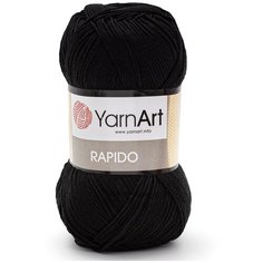 Пряжа YarnArt Rapido 100гр 350м (100% микрофибра акрил) (670 черный) 5 шт