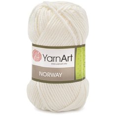 Пряжа YarnArt Norway 100гр 105м (100% акрил) (150 белый) 5 шт