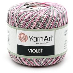 Пряжа YarnArt Violet Melange 50гр 282м (100% мерсеризированный хлопок) (504 меланж) 6 мотков