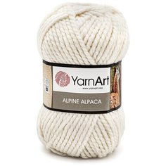 Пряжа YarnArt Alpine Alpaca 150гр 120м (30% альпака, 10% шерсть, 60% акрил) (440 белый) 3 шт