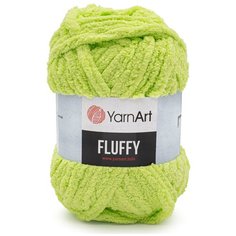Пряжа YarnArt Fluffy 150гр 70м (100% микрополиэстер) (717 нежно-зеленый) 3 шт