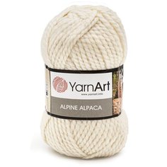 Пряжа YarnArt Alpine Alpaca 150гр 120м (30% альпака, 10% шерсть, 60% акрил) (433 молочный) 3 шт