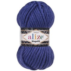 Пряжа ALIZE SUPERLANA MEGAFIL 100гр. 55м (25% Шерсть - 75% Aкрил) (215 черника) 5 шт