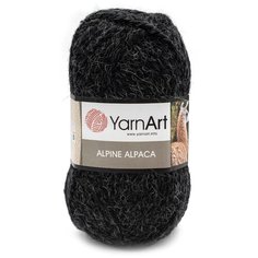 Пряжа YarnArt Alpine Alpaca 150гр 120м (30% альпака, 10% шерсть, 60% акрил) (439 черный) 3 шт