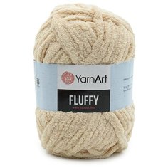 Пряжа YarnArt Fluffy 150гр 70м (100% микрополиэстер) (721 светло-бежевый) 3 шт