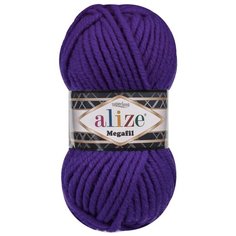 Пряжа ALIZE SUPERLANA MEGAFIL 100гр. 55м (25% Шерсть - 75% Aкрил) (388 пурпурный) 5 шт
