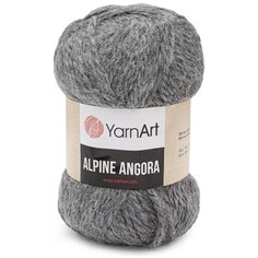 Пряжа YarnArt Alpine Angora 150гр 150м (20% шерсть, 80% акрил) (335 серый) 3 шт
