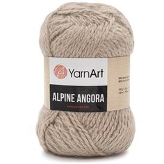 Пряжа YarnArt Alpine Angora 150гр 150м (20% шерсть, 80% акрил) (333 серый беж) 3 шт