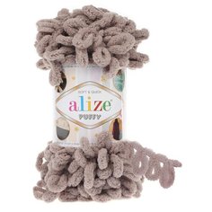Пряжа Alize Puffy 100г 9м (100% микрополиэстер) (268 молочно бежевый) 5 мотков