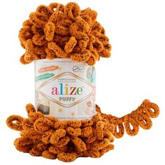 Пряжа Alize Puffy 100г 9м (100% микрополиэстер) (717 Тигр) 5 мотков