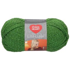 Пряжа Red Heart Lisa Lurex 50гр 133м (97% акрил, 3% полиэстер) (00004 зеленый) 10 шт