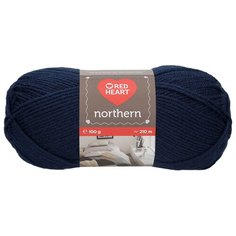 Пряжа Red Heart Northern 100гр 210м (100% акрил) (08207 т.-синий) 5 шт