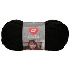 Пряжа Red Heart Lisa Big 200гр 120м (100% акрил) (00199 черный) 5 шт