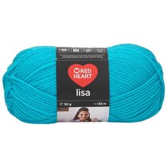 Пряжа Red Heart Lisa 50гр 133м (100% акрил) (00199 насыщенный голубой) 10 шт