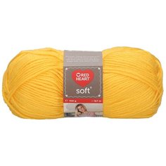 Пряжа Red Heart Soft 100гр 167м (100% акрил) (08217 желтый) 10 шт