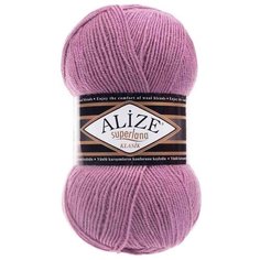 Пряжа ALIZE Superlana klasik (однотонная) 100гр. 280м. (75% акрил, 25%шерсть) ТУ (28 сухая роза) 5 шт