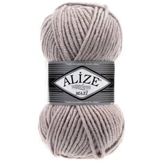 Пряжа ALIZE Superlana maxi 100гр. 100м. (75% акрил, 25%шерсть) ТУ (652 пепельный) 5 шт
