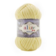 Пряжа Alize Velluto 100гр. 68м. (100% микрополиэстер) (13 светлый лимон) 5 шт