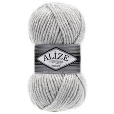 Пряжа ALIZE Superlana maxi 100гр. 100м. (75% акрил, 25%шерсть) ТУ (208 светло-серый меланж) 5 шт