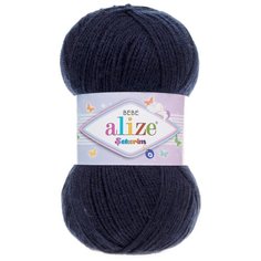 Пряжа ALIZE SEKERIM BEBE 100гр. 320м (100% акрил) (58 тёмно-синий) 5 шт
