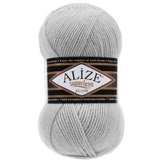 Пряжа ALIZE Superlana klasik (однотонная) 100гр. 280м. (75% акрил, 25%шерсть) ТУ (168 слоновая кость) 5 шт