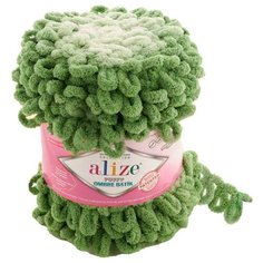 Пряжа Alize Puffy Ombre Batik 600г 55м (100% микрополиэстер) (7423 зеленый)