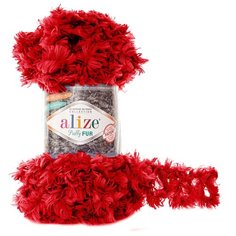 Пряжа Alize Puffy Fur 100гр. 6м. (100% полиэстер) (6109) 5 мотков