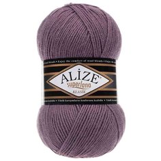 Пряжа ALIZE Superlana klasik (однотонная) 100гр. 280м. (75% акрил, 25%шерсть) ТУ (312 пыльная роза) 5 шт