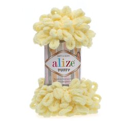 Пряжа Alize Puffy 100г 9м (100% микрополиэстер) (13 желтый) 5 мотков