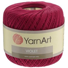 Пряжа YarnArt Violet 50гр 282м (100% мерсеризованный хлопок) (5020 красный) 6 мотков