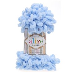 Пряжа Alize Puffy 100г 9м (100% микрополиэстер) (183 св.-голубой) 5 мотков