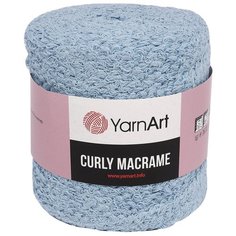 Пряжа YarnArt Curly Macrame 500гр 195м (60% хлопок, 40% вискоза и полиэстер) (760 голубой) 2 шт
