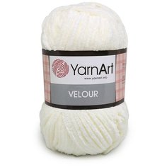 Пряжа YarnArt Velour 100г 170м (100% микрополиэстер) (841 молочный) 5 мотков