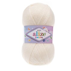 Пряжа ALIZE SEKERIM BEBE 100гр. 320м (100% акрил) (62 молочный) 5 шт
