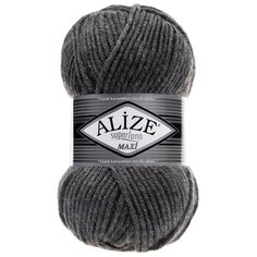 Пряжа ALIZE Superlana maxi 100гр. 100м. (75% акрил, 25%шерсть) ТУ (182 средне-серый) 5 шт