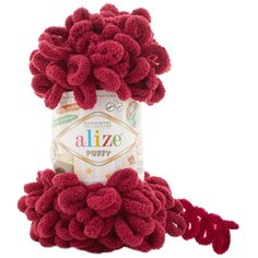 Пряжа Alize Puffy 100г 9м (100% микрополиэстер) (107 фуксия) 5 мотков