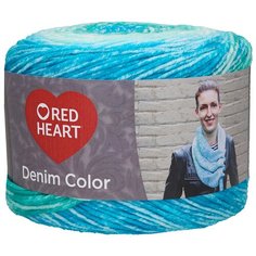 Пряжа для вязания Red Heart Denim color 150гр 340м (100% акрил) (00008 вода) 3 мотка