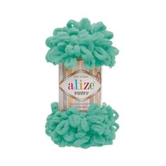 Пряжа Alize Puffy 100г 9м (100% микрополиэстер) (490 морская волна) 5 мотков