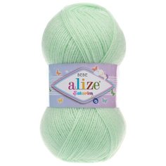 Пряжа ALIZE SEKERIM BEBE 100гр. 320м (100% акрил) (188 бледно-зеленый), 5 мотков