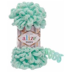 Пряжа Alize Puffy 100г 9м (100% микрополиэстер) (19 светло-бирюзовый) 5 мотков