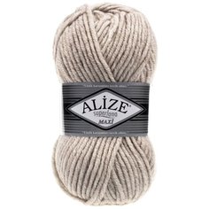 Пряжа ALIZE Superlana maxi 100гр. 100м. (75% акрил, 25%шерсть) ТУ (152 бежевый меланж) 5 шт