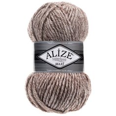 Пряжа для вязания Alize Superlana maxi 100гр. 100м. (75% акрил, 25%шерсть) ТУ (803 молочно-коричневый жаспе) 5 мотков