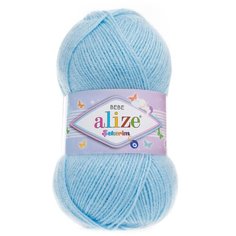 Пряжа ALIZE SEKERIM BEBE 100гр. 320м (100% акрил) (40 голубой), 5 мотков