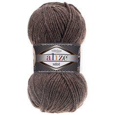 Пряжа ALIZE SUPERLANA MIDI 100гр. 170м (25% Шерсть - 75% Aкрил) (240 кофе с молоком меланж) 5 шт