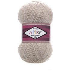 Пряжа ALIZE Superwash 100 100гр. 420м. (75% шерсть, 25% полиамид) ТУ (152 бежевый меланж) 5 шт