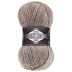 Пряжа ALIZE SUPERLANA MIDI 100гр. 170м (25% Шерсть - 75% Aкрил) (207 кофе с молоком меланж) 5 шт