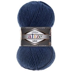 Пряжа ALIZE SUPERLANA MIDI 100гр. 170м (25% Шерсть - 75% Aкрил) (215 черника) 5 шт