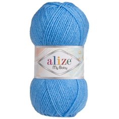 Пряжа Alize My baby 50г 150м (100% акрил) (289 темно-голубой) 5 шт